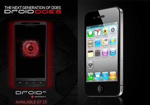 摩托罗拉Droid 2手机与iPhone 4对比